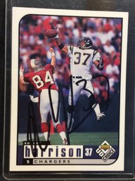 1998 Upper Deck Collectors Choice Rodney Harrison Autographed Card - K