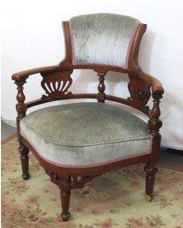 A Victorian Era Upholstered Corner Chair