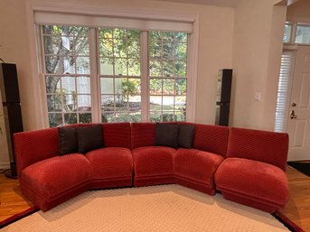 Custom Modern Italian Modular Sofa In Clarence House Fabric