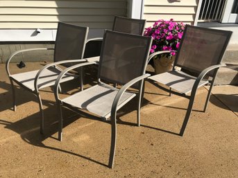 Set Of 4 Durable Aluminum Patio Chairs