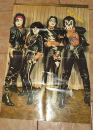 Signed Gene Simmons 1981 Kiss Poster