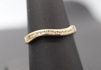 Stunning 14k Yellow Gold Diamond Channel Set Ring