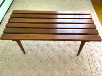 Mid Century Slatted Bench