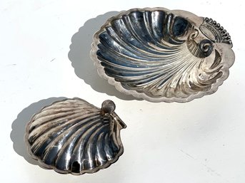 Silver Plated Shell Form Serving Dishes