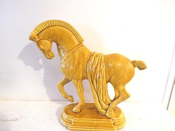 Mid-century Modern Gold Colored Etruscan Horse Figure