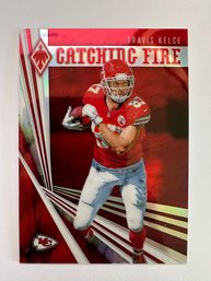 2019 Panini Phoenix Travis Kelce Catching Fire Red /299