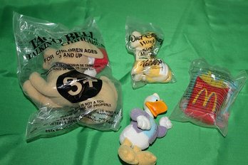 Vintage Taco Belll/McDonalds Disney Happy Meal Toys-Simba, Donald Duck, Gidget & Fries