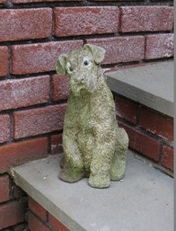 A Cast Concrete Terrier Dog Lawn Statue