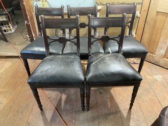 SET OF SIX EMPIRE DINING CHAIRS