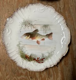 Eleven Limoges France Decorative Hand Painted Fish Plates             Debm-CVBC(In  Box)