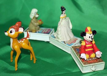 Vintage Disney Character Toy Train McDonalds Happy Meal 4 Pc Lot