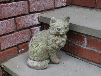 A Concrete Cat Statue - Here Kitty, Kitty....