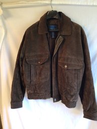 Town Craft Brown Suede Jacket, Mens Size  L