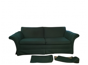 Custom Upholstered Teal Sofa