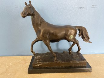 European Classics Art Deco Sculpture Signed Pure Bronze Horse Statue