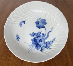 Royal Copenhagen Vintage Hand-painted Blue & White Porcelain Footed Dish