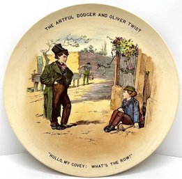 Vintage Wileman & Co Faience The Foley Collectors Plate The Artful Dodger & Oliver Twist, England