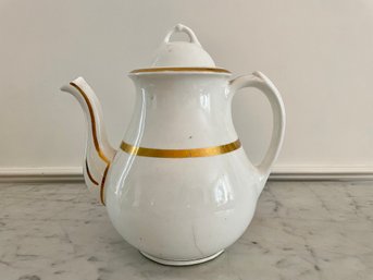 Gilt Decorated Porcelain Coffee Server, Late 1800s