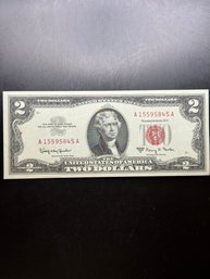 1963-A Red Seal $2 Bill