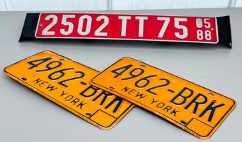 License Plates - French And NY State