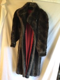 Faux Fur Full Length Coat