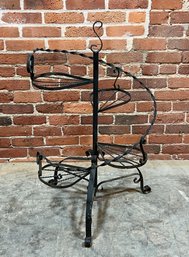 Vintage 1950's Wrought Iron Spiral Plant Stand