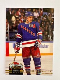 1992 Topps Stadium Club Hockey Brian Leetch Members Choice