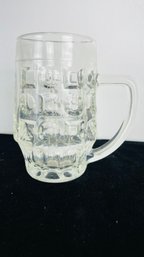 Oktoberfest Style Glass Beer Mug