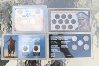 4 Coin Sets Indian Cents And Nickels