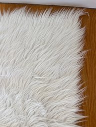 An Acrylic Snow White Fur Rug - 6 X 9 - Machine Washable - 3rd Flr