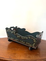 A Hand-painted Amish Doll Cradle