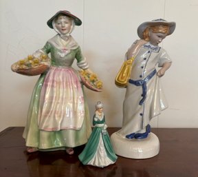 Trio Of Royal Doulton Porcelain Figurines