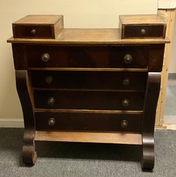 Antique Empire Mahogany Butler's Chest