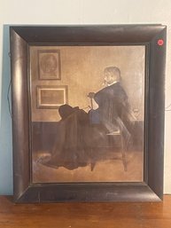 PRINT OF A WHISTLER PAINTING IN ANTIQUE FRAME