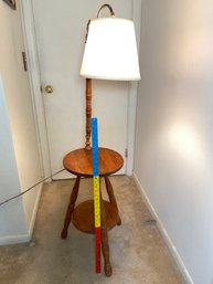 Wood Accent Table Floor Lamp 13.5x55'