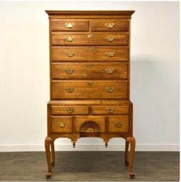 Ethan Allen 1776 Collection Maple Highboy Dresser