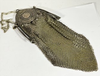 Whiting And Davis Silver Plated Mesh Change Purse Evening Bag As/is