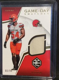 2019 Panini Limited Game Day Swatches Olivier Vernon Jersey Relic Card 66/99 - K