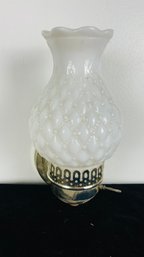 Antique Milk Glass Wall Sconce