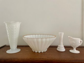 Milk Glass Collection Including Imperial Glass Creamer