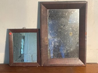 TWO ANTIQUE OG MIRRORS