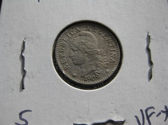 1909  ARGENTINA   5 CENTAVOS  COIN