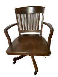 Antique Mission Oak Banker's Swivel Chair