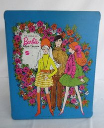 Vintage 1968 Mattel The World Of Barbie Doll Trunk Carry Case - Blue