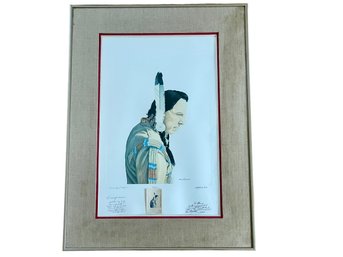 Bob Timberlake Signed Limited Edition Litho Of Iron Eyes Cody-704/1000. Also Signed By Cody. Amazing Find!