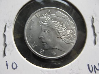 1975  BRAZIL  10 CENTAVOS  COIN  - UNC