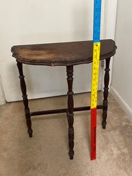 Wood Demilune Table Half Moon Accent Table 20x10.5x22