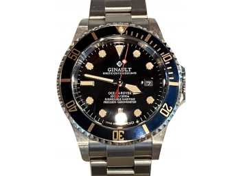 Ginault Ocean Rover #181270GSLID Men's Watch  - MSRP $1399 In Original Box - Appears Unused