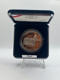 2001 U.S. Mint Proof Silver Dollar United States Capitol Visitor Center Commemorative Coin Program