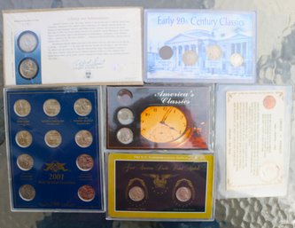 Various Coin Sets In Holders